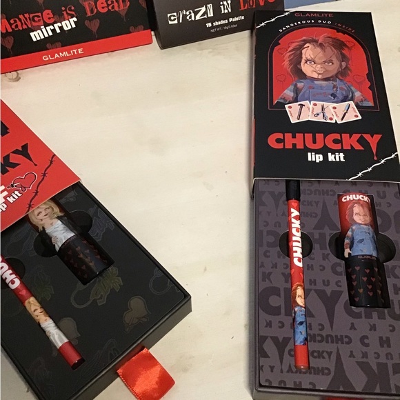 Glamlite Makeup Glamlite Chucky Bundle 2 Lip Kits Mirror Eyeshadow